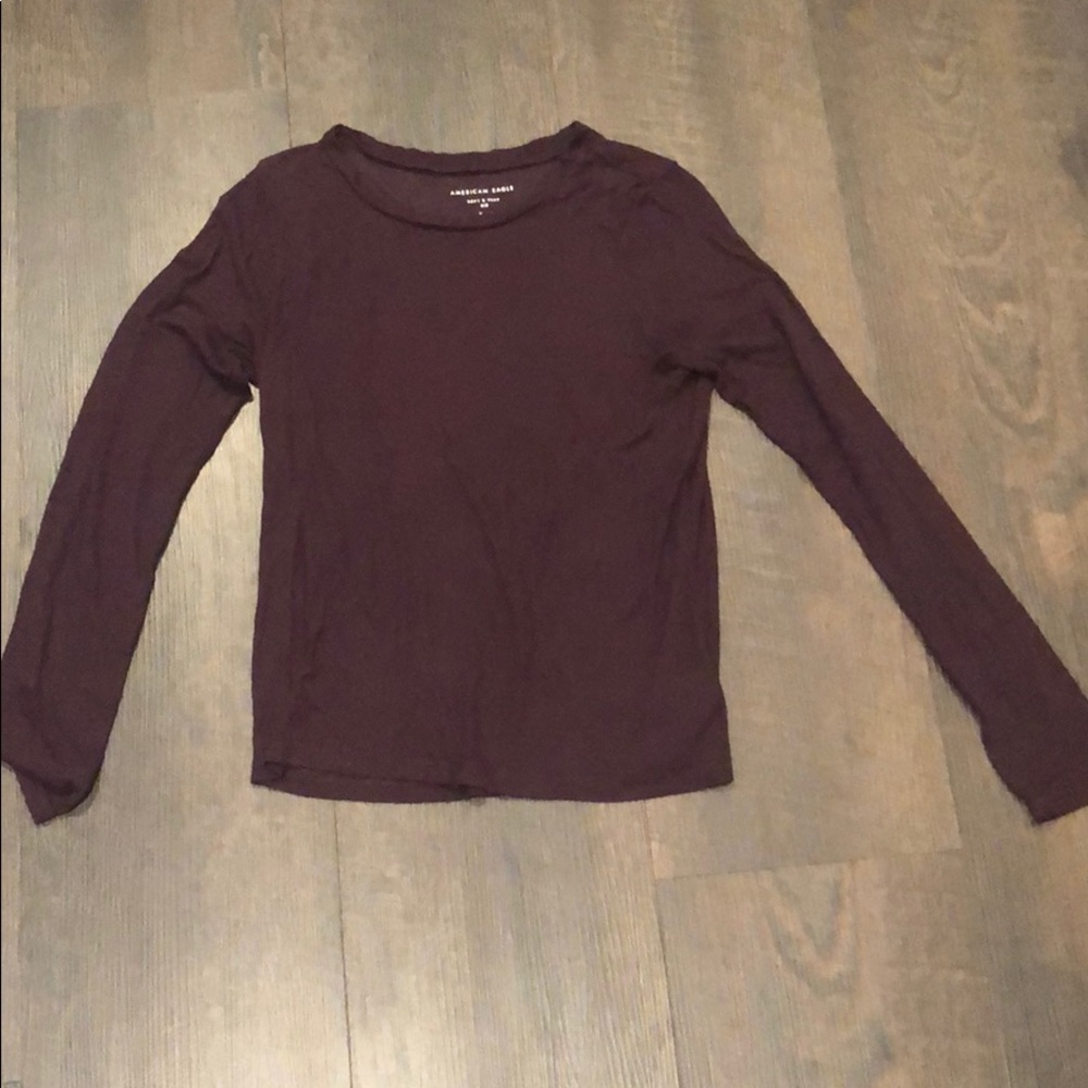 American Eagle Ribbed Long Sleeve Tee